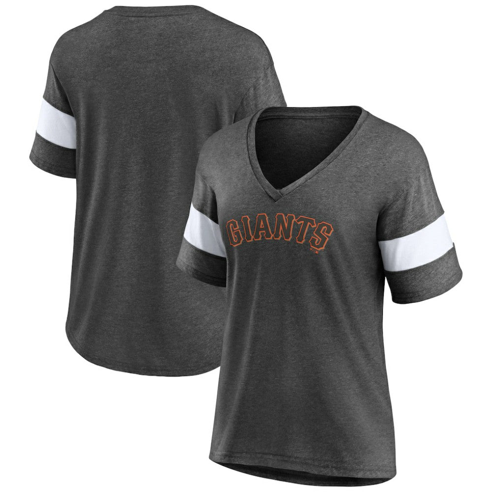 San Francisco Giants Fanatics Women's Wordmark V-Neck Tri-Blend T-Shirt - MLB T-shirts