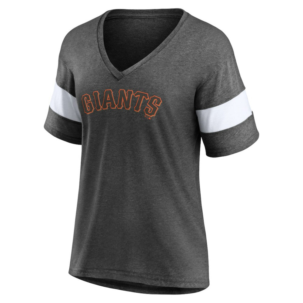 San Francisco Giants Fanatics Women's Wordmark V-Neck Tri-Blend T-Shirt - MLB T-shirts