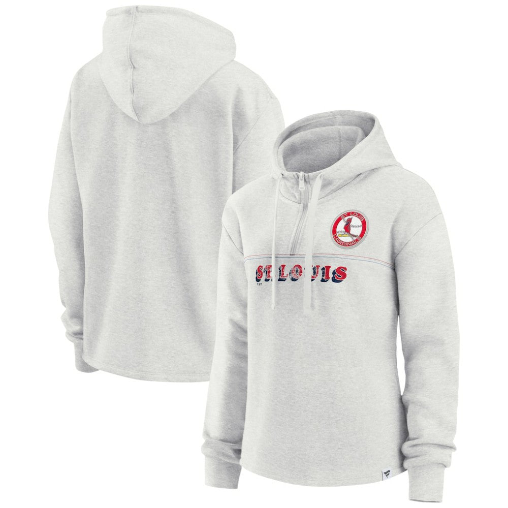 St. Louis Cardinals Fanatics Women's True Classics Legacy Quarter-Zip Hoodie - MLB Hoodies