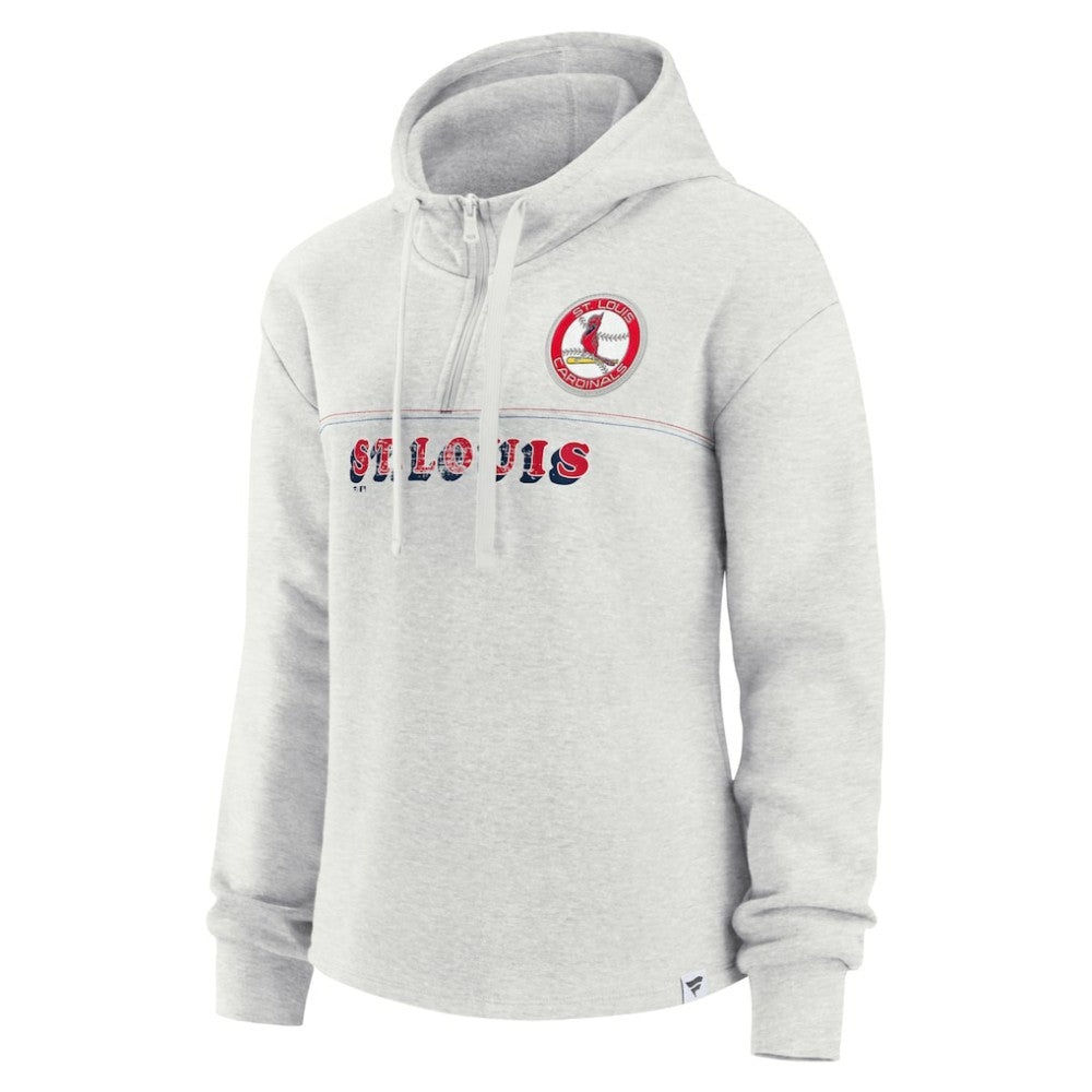 St. Louis Cardinals Fanatics Women's True Classics Legacy Quarter-Zip Hoodie - MLB Hoodies
