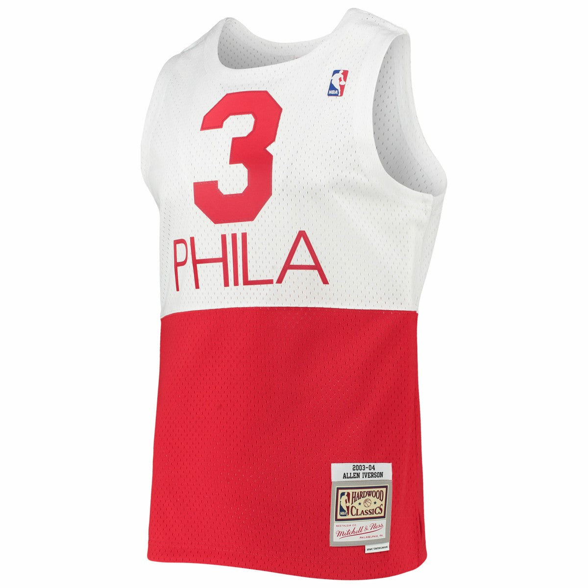 White Allen Iverson Philadelphia 76ers 2003/2004 Hardwood Classics Swingman Jersey | NBA