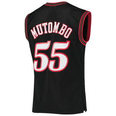 Black Dikembe Mutombo Philadelphia 76ers Hardwood Classics Swingman Jersey | NBA
