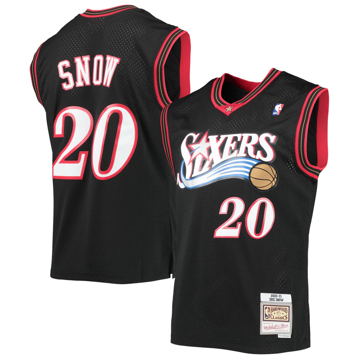 Black Eric Snow Philadelphia 76ers 2000/01 Hardwood Classics Swingman Jersey | NBA