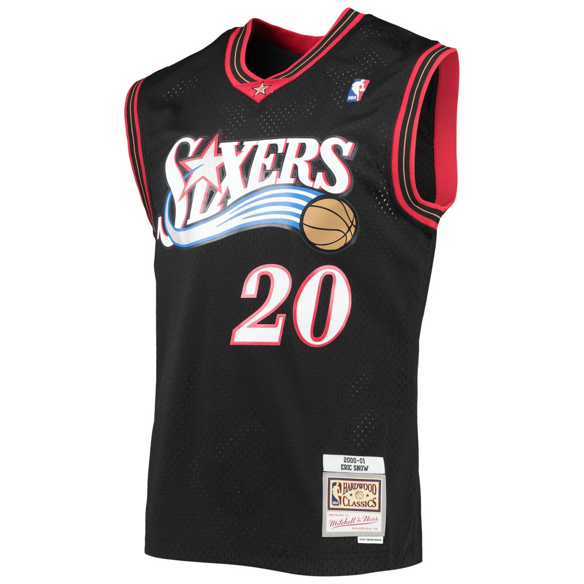 Black Eric Snow Philadelphia 76ers 2000/01 Hardwood Classics Swingman Jersey | NBA