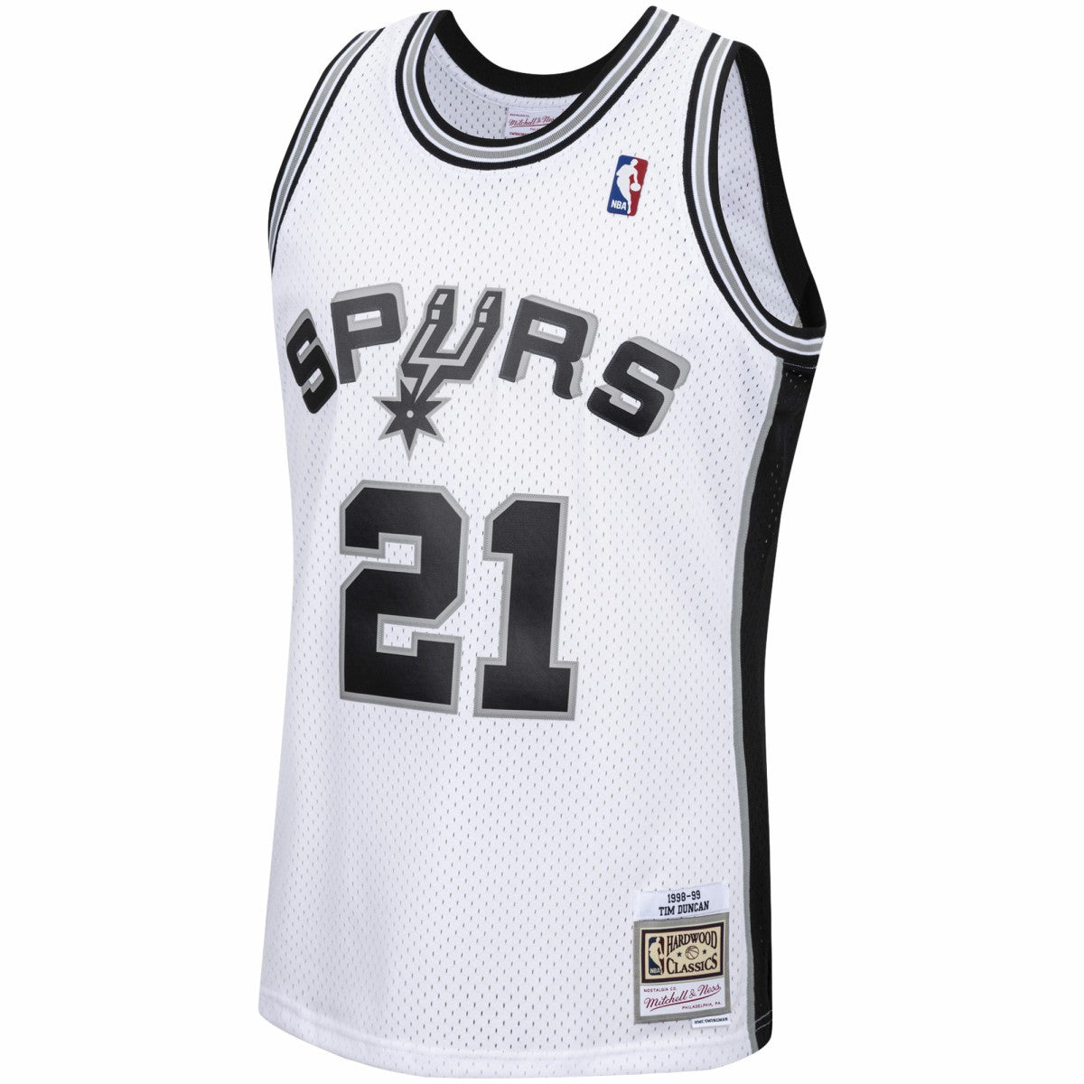 White Tim Duncan San Antonio Spurs 1998/99 Hardwood Classics Swingman Jersey | NBA