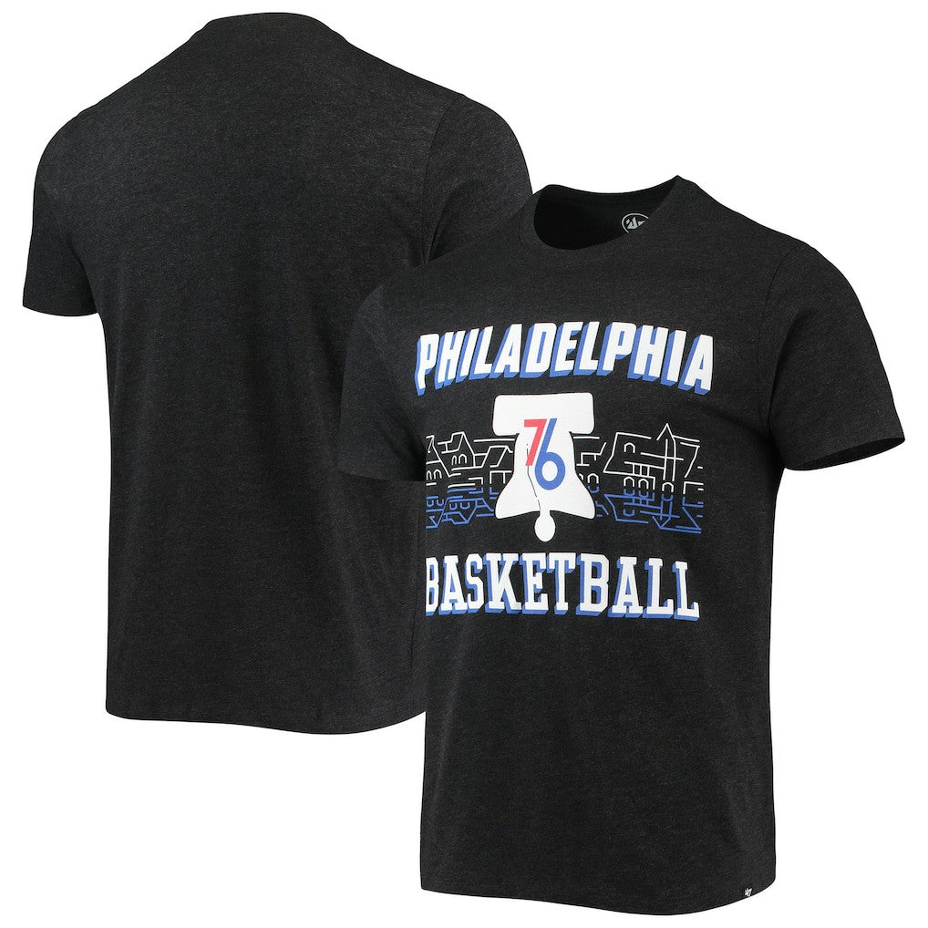 Black Philadelphia 76ers '47 City Edition Club T-Shirt | NBA