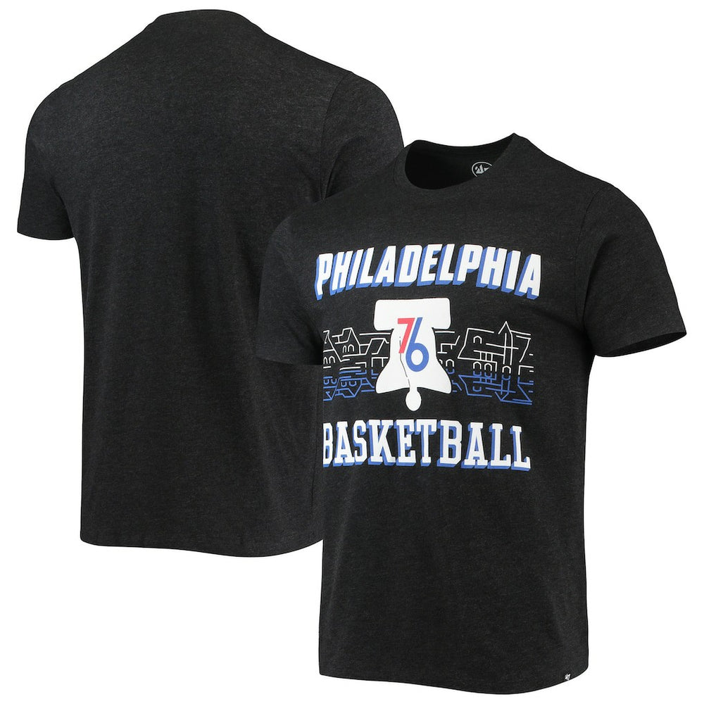 Black Philadelphia 76ers '47 City Edition Club T-Shirt | NBA
