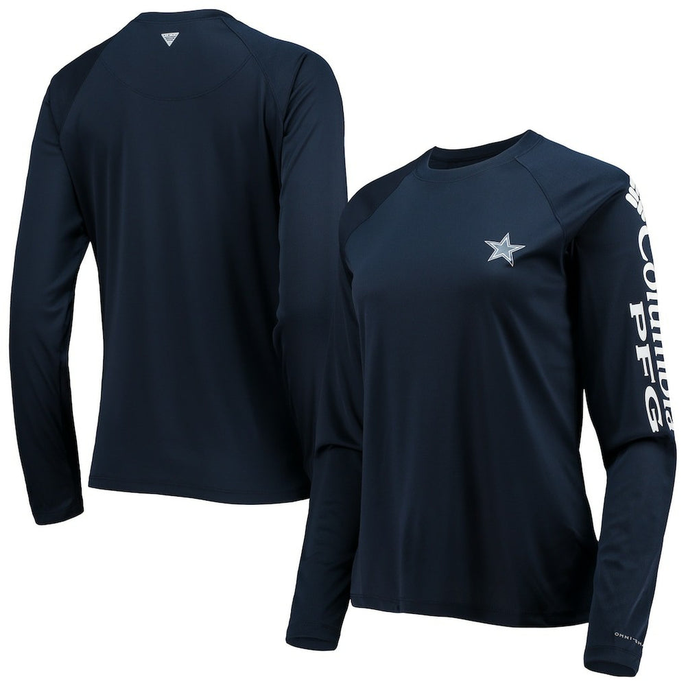 Dallas Cowboys Women's Tidal Omni-Shade Raglan Long Sleeve T-Shirt | NFL Discount