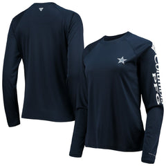 Dallas Cowboys Women's Tidal Omni-Shade Raglan Long Sleeve T-Shirt | NFL Discount