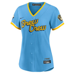Christian Yelich Milwaukee Brewers Nike Women's City Connect Replica Player Jersey - MLB Jerseys