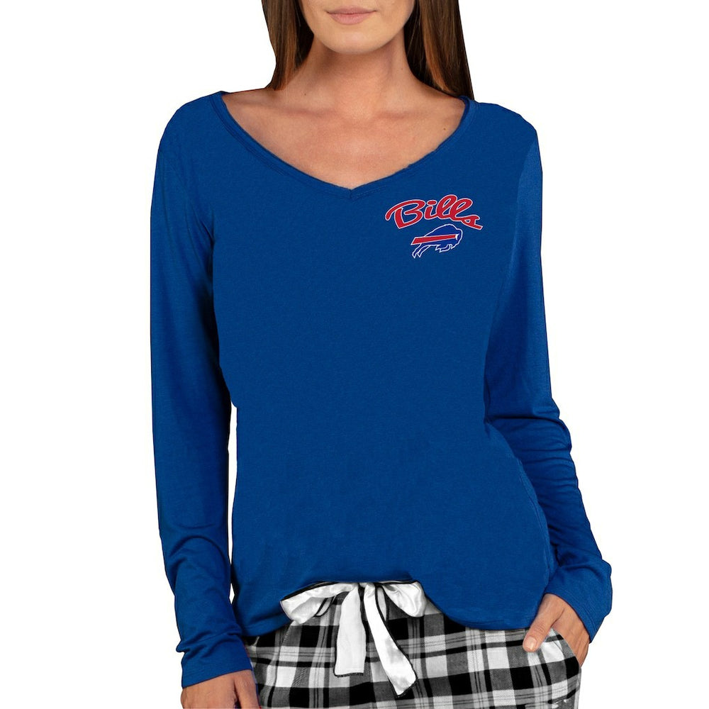 Buffalo Bills Concepts Sport Women's Marathon Knit Long Sleeve Lightweight V-Neck Lounge Top | NFL Discount