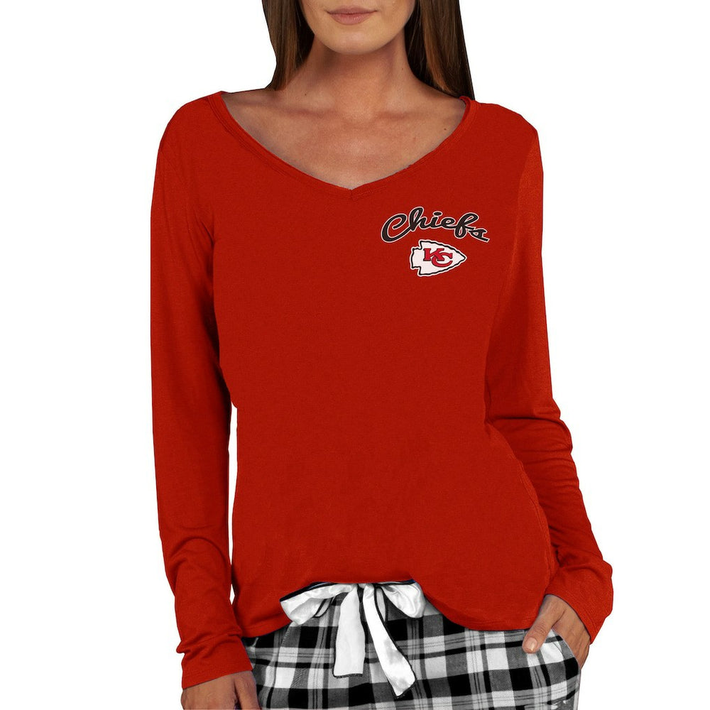 Kansas City Chiefs Concepts Sport Women's Marathon Knit Long Sleeve Lightweight V-Neck Lounge Top | NFL Near me
