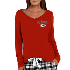 Kansas City Chiefs Concepts Sport Women's Marathon Knit Long Sleeve Lightweight V-Neck Lounge Top | NFL Near me