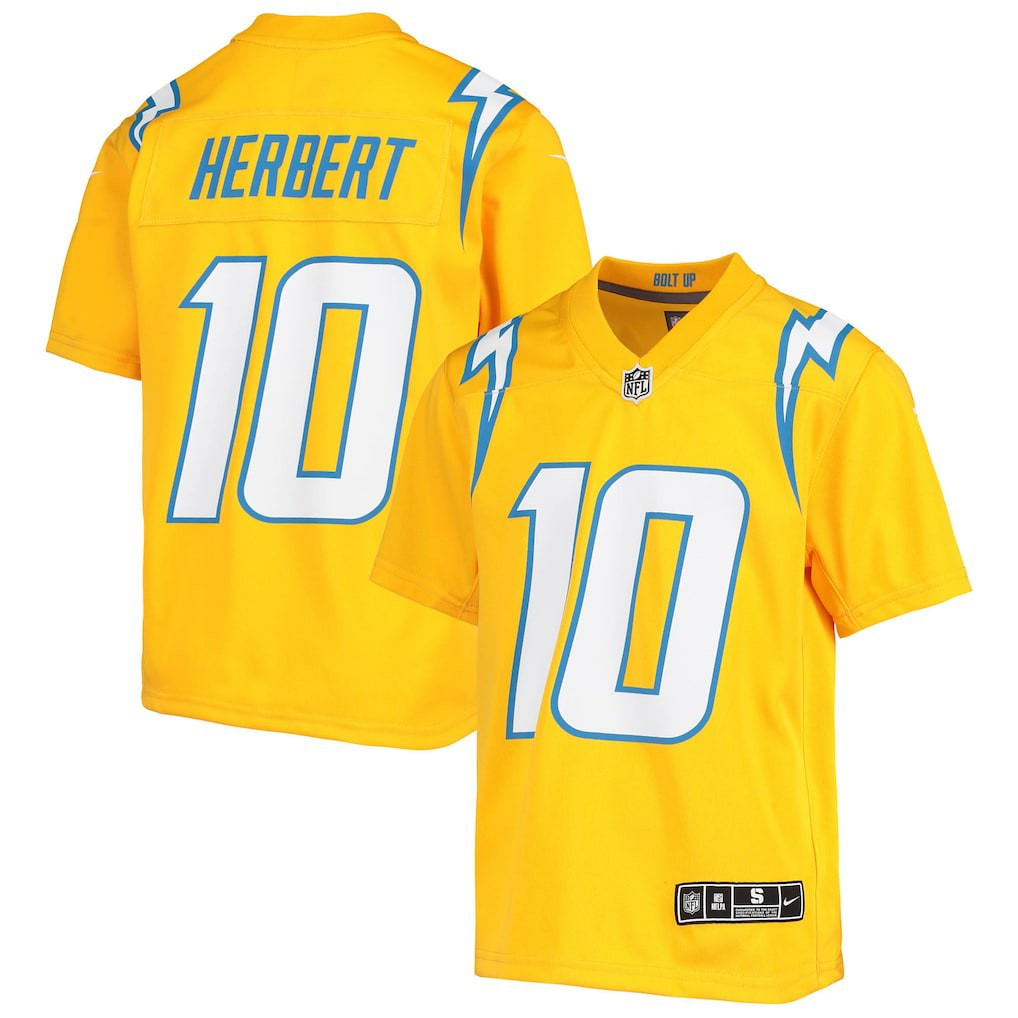Los Angeles Chargers Justin Herbert  Youth Inverted Team Game Jersey | NFL Hot