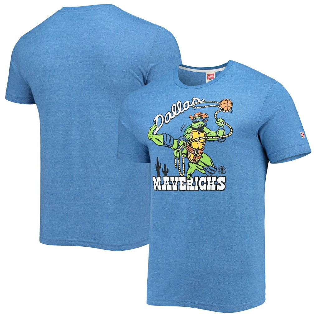 Royal Dallas Mavericks Homage NBA x Teenage Mutant Ninja Turtles Tri-Blend T-Shirt sale | NBA