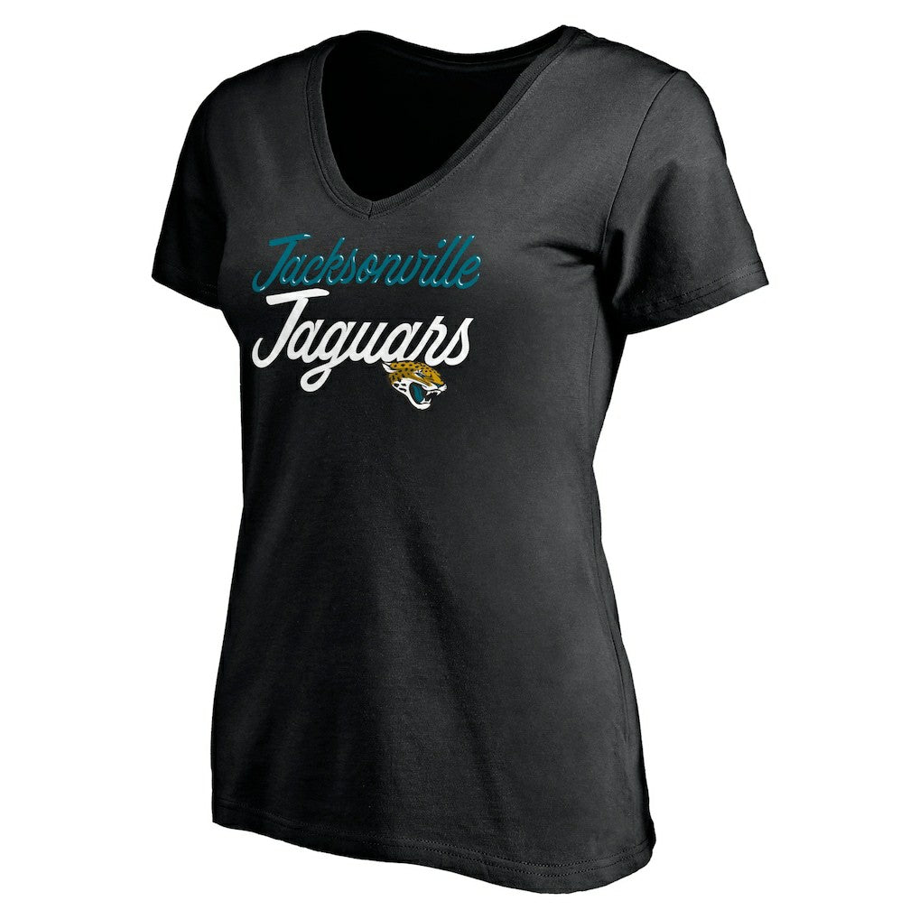 Jacksonville Jaguars Women's Long Stride V-Neck T-Shirt | NFL Discount