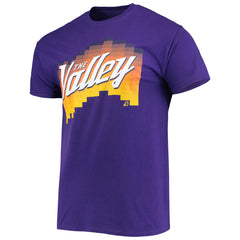 Purple Phoenix Suns Junk Food The Valley Pixel T-Shirt | NBA