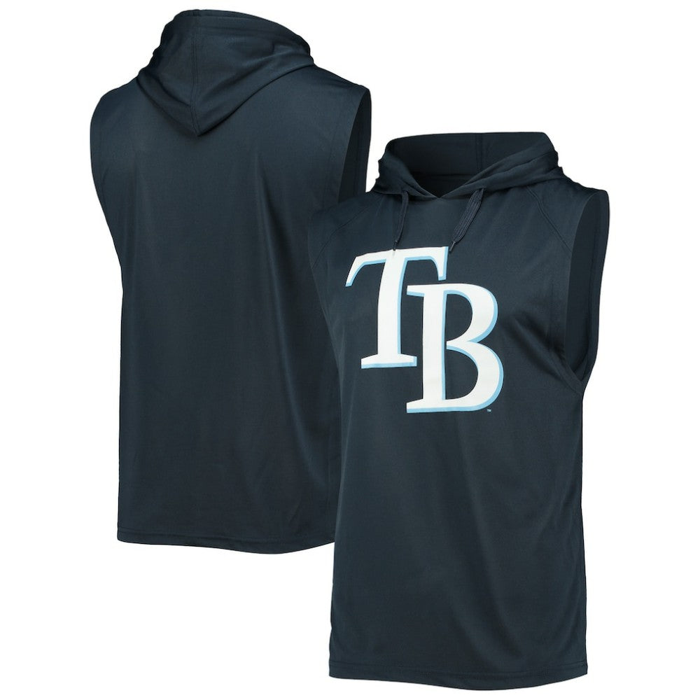 Tampa Bay Rays Stitches Sleeveless Pullover Hoodie - MLB Hoodies