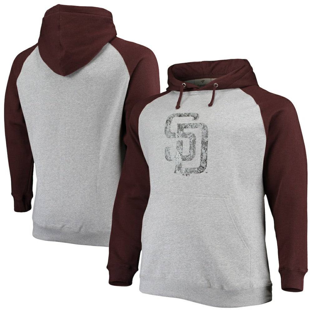 San Diego Padres Fanatics Big & Tall Raglan Pullover Hoodie - MLB Hoodies