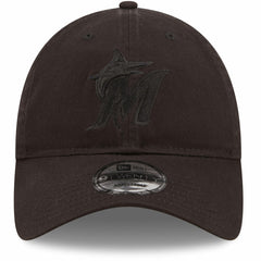 Miami Marlins New Era Black On Black Core Classic 2.0 9TWENTY Adjustable Hat - MLB Hats
