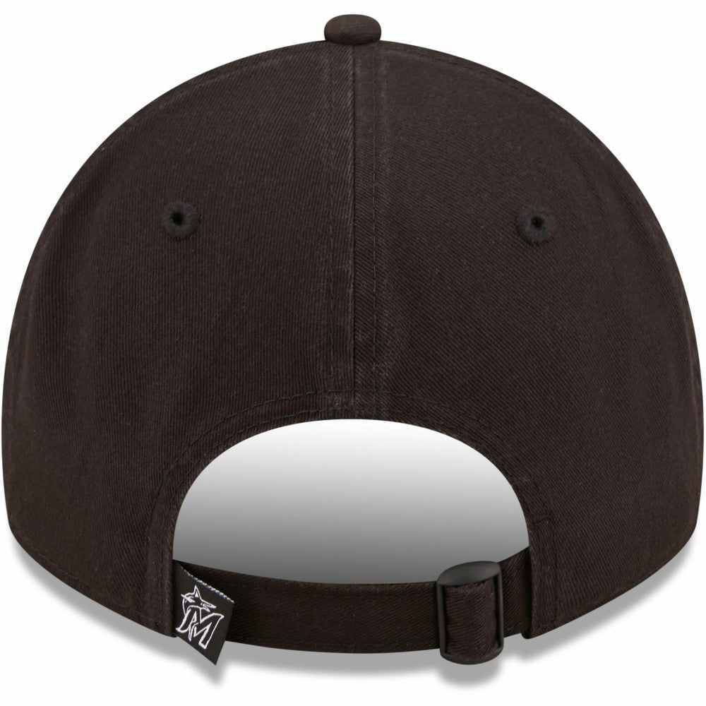 Miami Marlins New Era Black On Black Core Classic 2.0 9TWENTY Adjustable Hat - MLB Hats