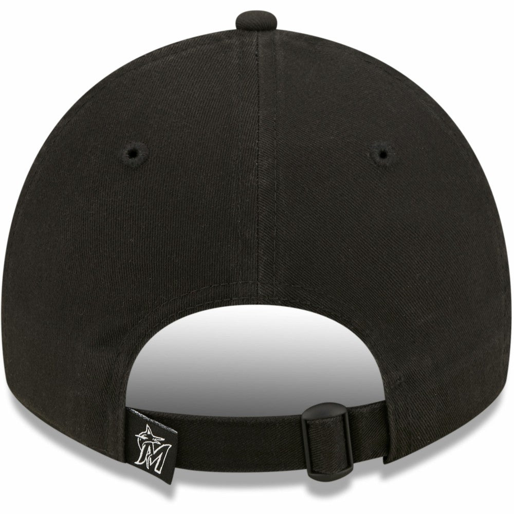Miami Marlins New Era Women's Black on Black Core Classic II 9TWENTY Adjustable Hat - MLB Hats