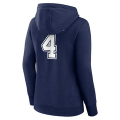 Dallas Cowboys Dak Prescott  Women's Player Icon Name & Number V-Neck Pullover Hoodie | NFL Discount