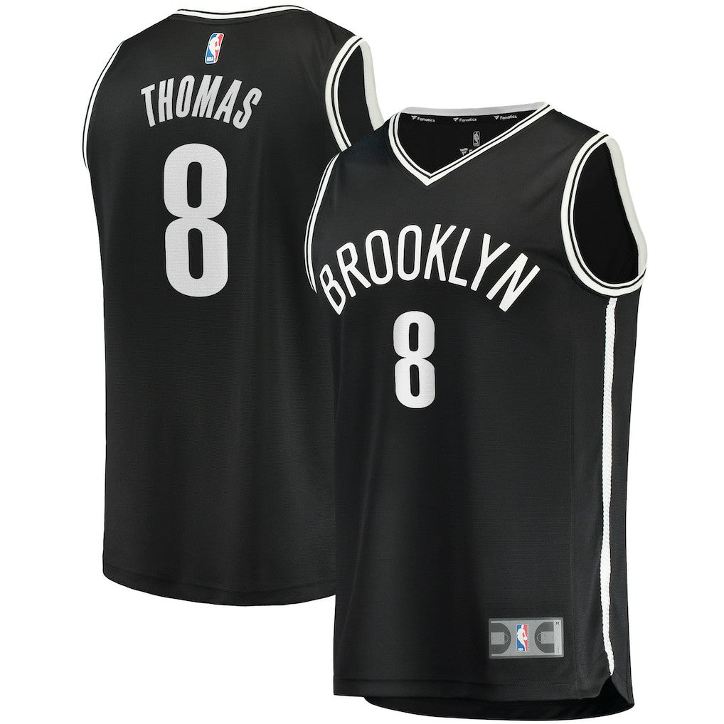 Icon Edition Cam Thomas Brooklyn Nets 2021 NBA Draft First Round Pick Fast Break Replica Jersey Black | NBA