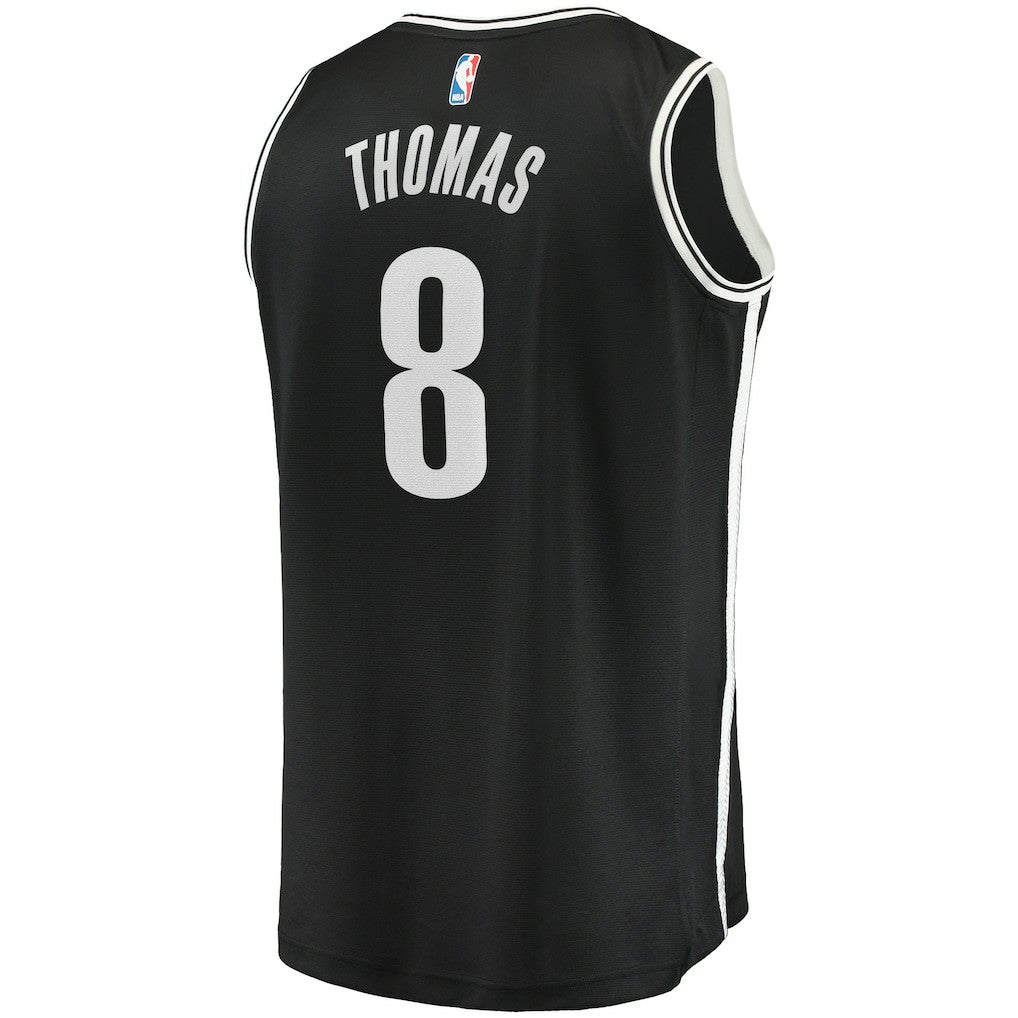 Icon Edition Cam Thomas Brooklyn Nets 2021 NBA Draft First Round Pick Fast Break Replica Jersey Black | NBA