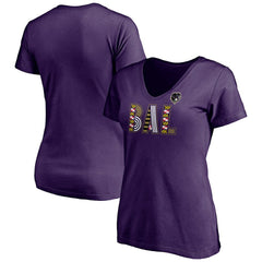 Baltimore Ravens Women's Hometown Collection Wildcat V-Neck T-Shirt | NFL Hot