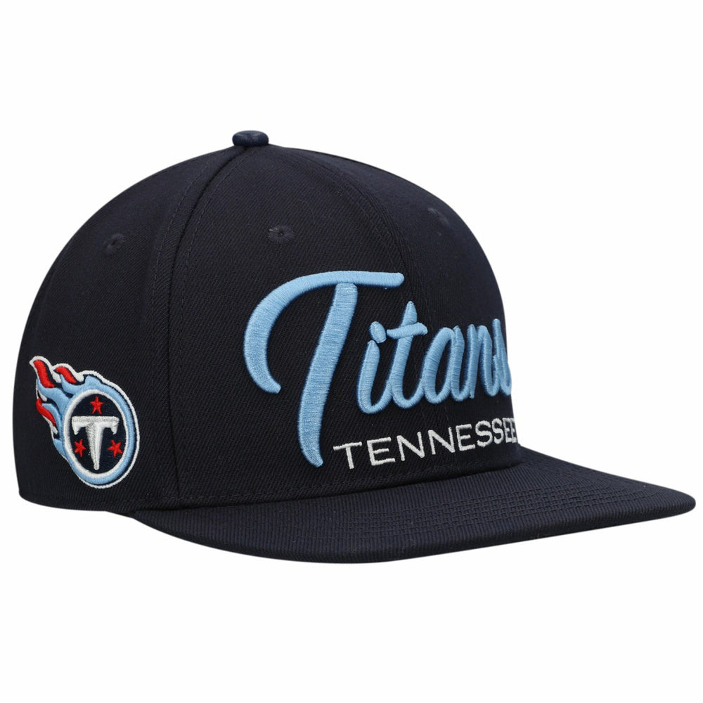Tennessee Titans Pro Standard Script Wordmark Snapback Hat | NFL Near me