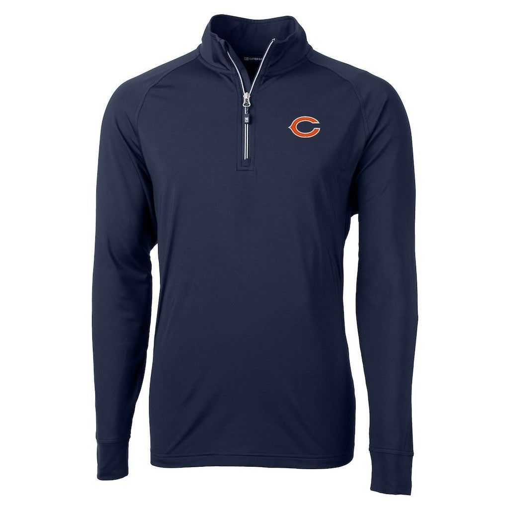 Chicago Bears Cutter & Buck Adapt Eco Knit Quarter-Zip Pullover Jacket | NFL New