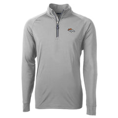 Denver Broncos Cutter & Buck Adapt Eco Knit Quarter-Zip Pullover Jacket | NFL Sale