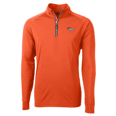 Denver Broncos Cutter & Buck Adapt Eco Knit Quarter-Zip Pullover Jacket | NFL Discount