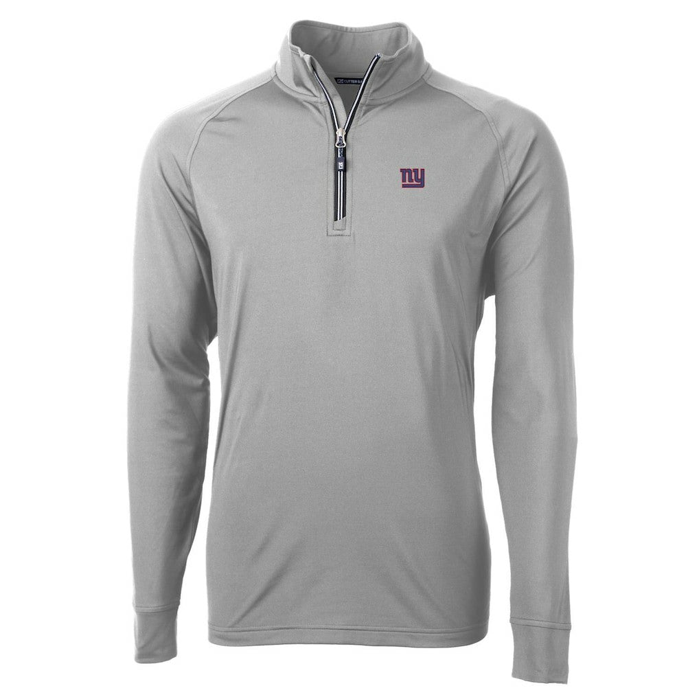 New York Giants Cutter & Buck Adapt Eco Knit Quarter-Zip Pullover Jacket | NFL Sale