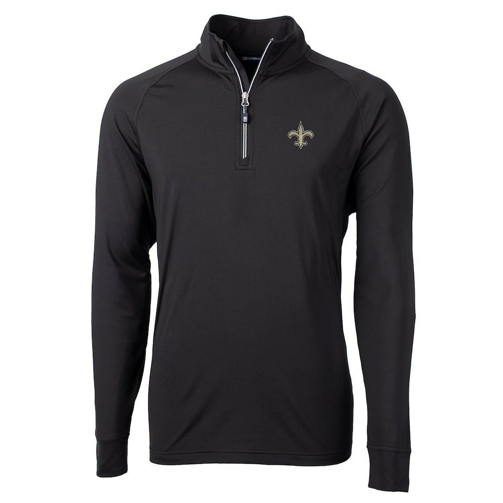 New Orleans Saints Cutter & Buck Adapt Eco Knit Quarter-Zip Pullover Jacket | NFL Sale
