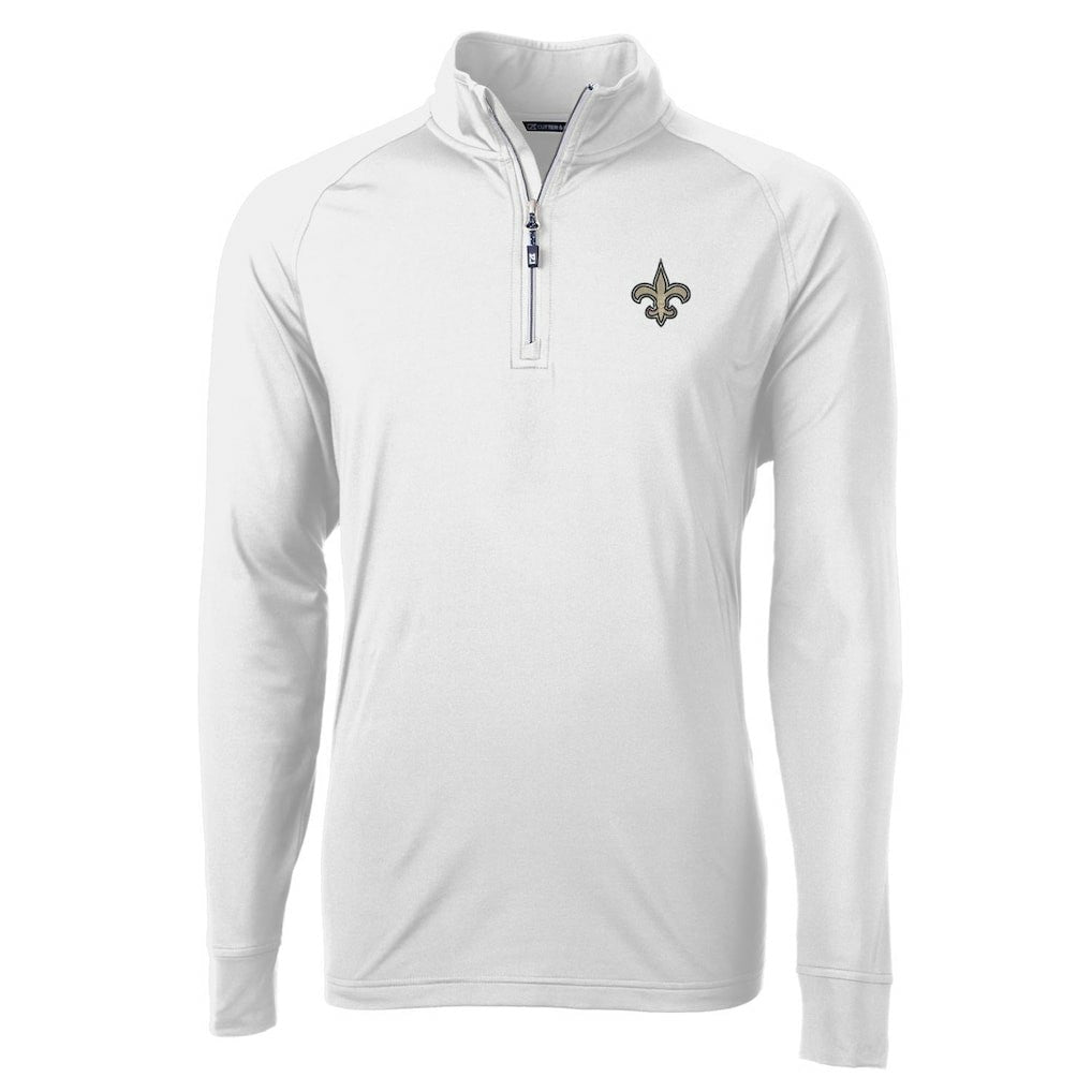 New Orleans Saints Cutter & Buck Adapt Eco Knit Quarter-Zip Pullover Jacket | NFL Online