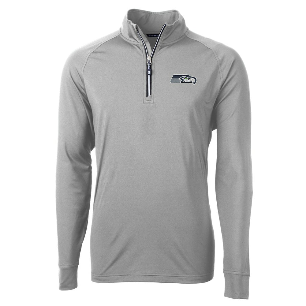 Seattle Seahawks Cutter & Buck Adapt Eco Knit Quarter-Zip Pullover Jacket | NFL Hot