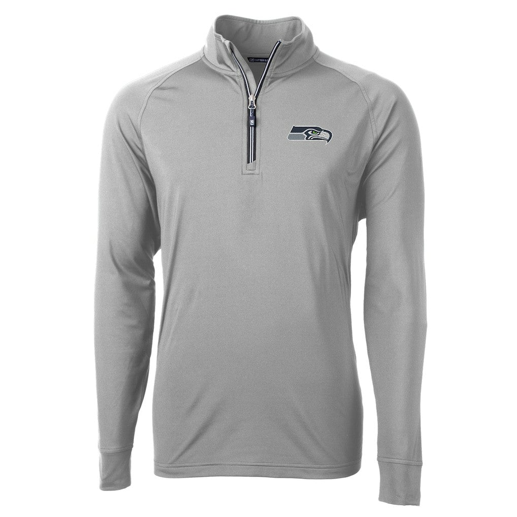 Seattle Seahawks Cutter & Buck Adapt Eco Knit Quarter-Zip Pullover Jacket | NFL Hot