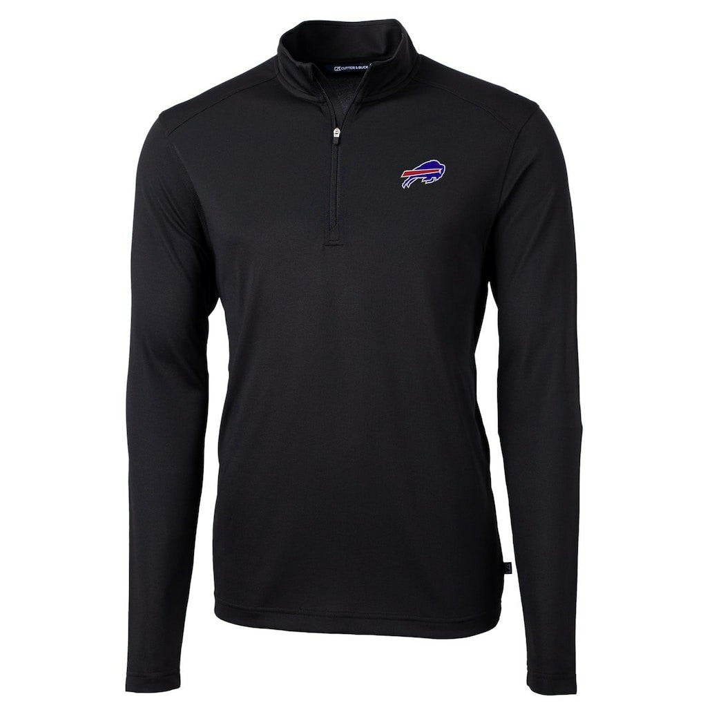 Buffalo Bills Cutter & Buck Virtue Eco Pique Recycled Quarter-Zip Pullover Jacket | NFL Outlet