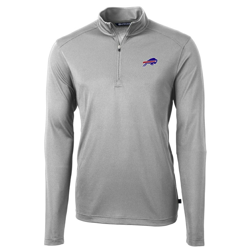 Buffalo Bills Cutter & Buck Virtue Eco Pique Recycled Quarter-Zip Pullover Jacket | NFL On sale