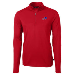 Buffalo Bills Cutter & Buck Virtue Eco Pique Recycled Quarter-Zip Pullover Jacket | NFL Outlet