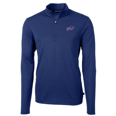 Buffalo Bills Cutter & Buck Virtue Eco Pique Recycled Quarter-Zip Pullover Jacket | NFL Sale