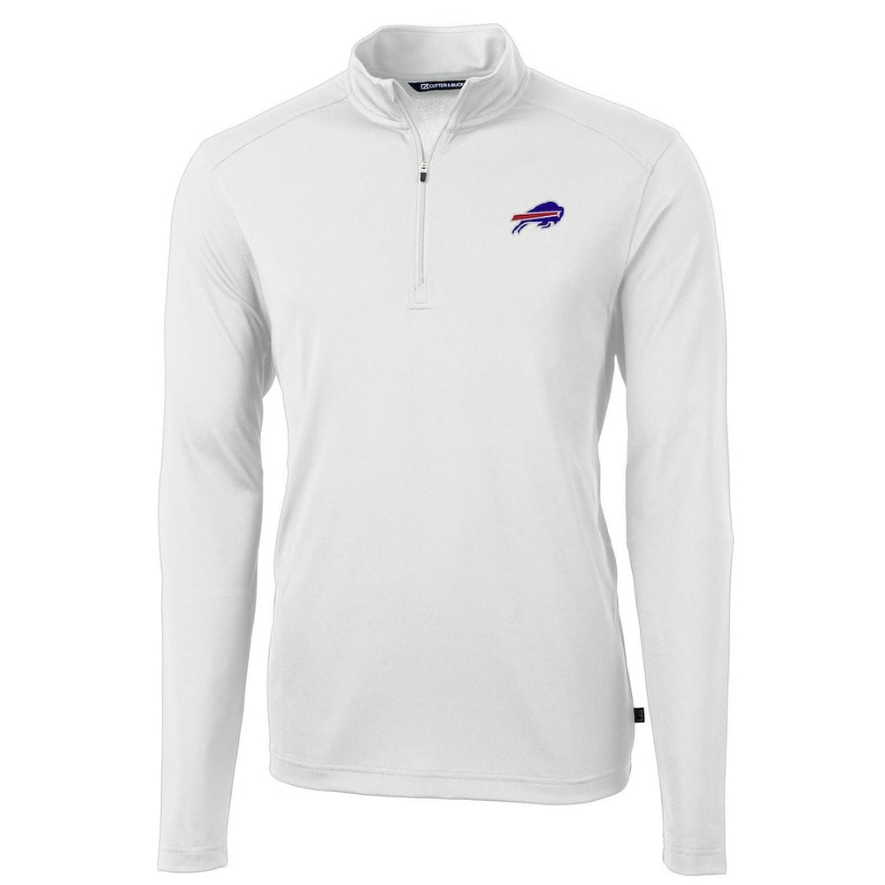 Buffalo Bills Cutter & Buck Virtue Eco Pique Recycled Quarter-Zip Pullover Jacket | NFL Hot