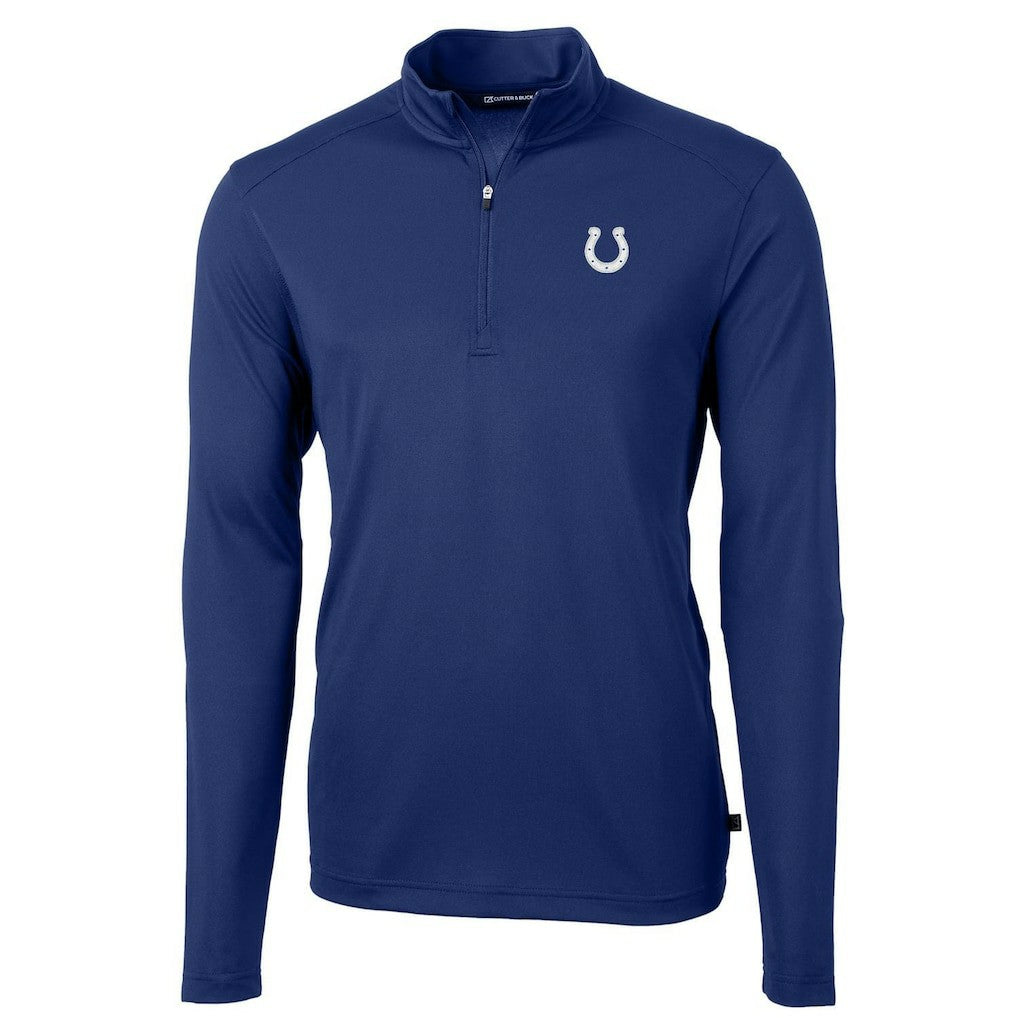 Indianapolis Colts Cutter & Buck Virtue Eco Pique Recycled Quarter-Zip Pullover Jacket | NFL Hot
