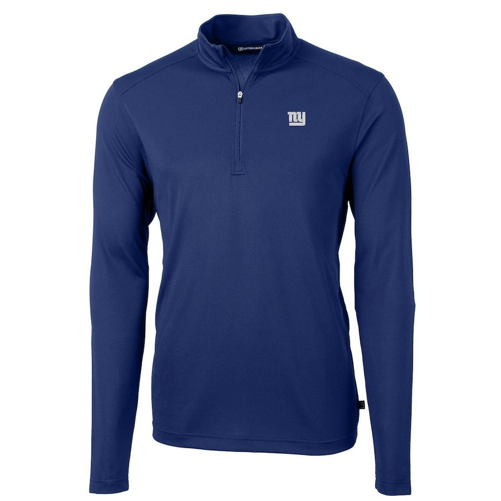 New York Giants Cutter & Buck Virtue Eco Pique Recycled Quarter-Zip Pullover Jacket | NFL Outlet