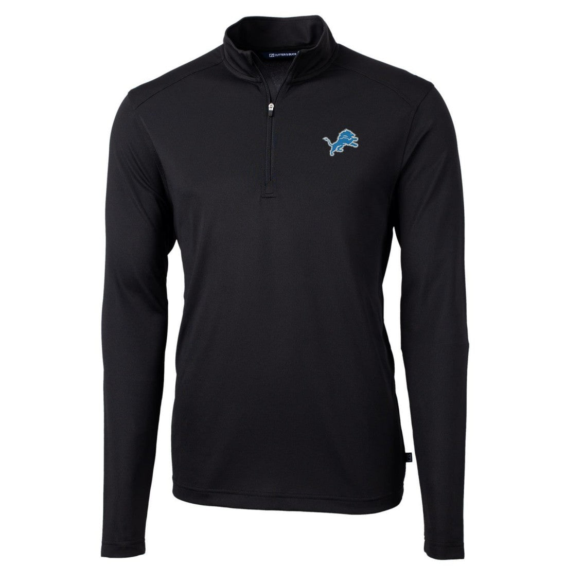 Detroit Lions Cutter & Buck Virtue Eco Pique Recycled Quarter-Zip Pullover Jacket | NFL Discount