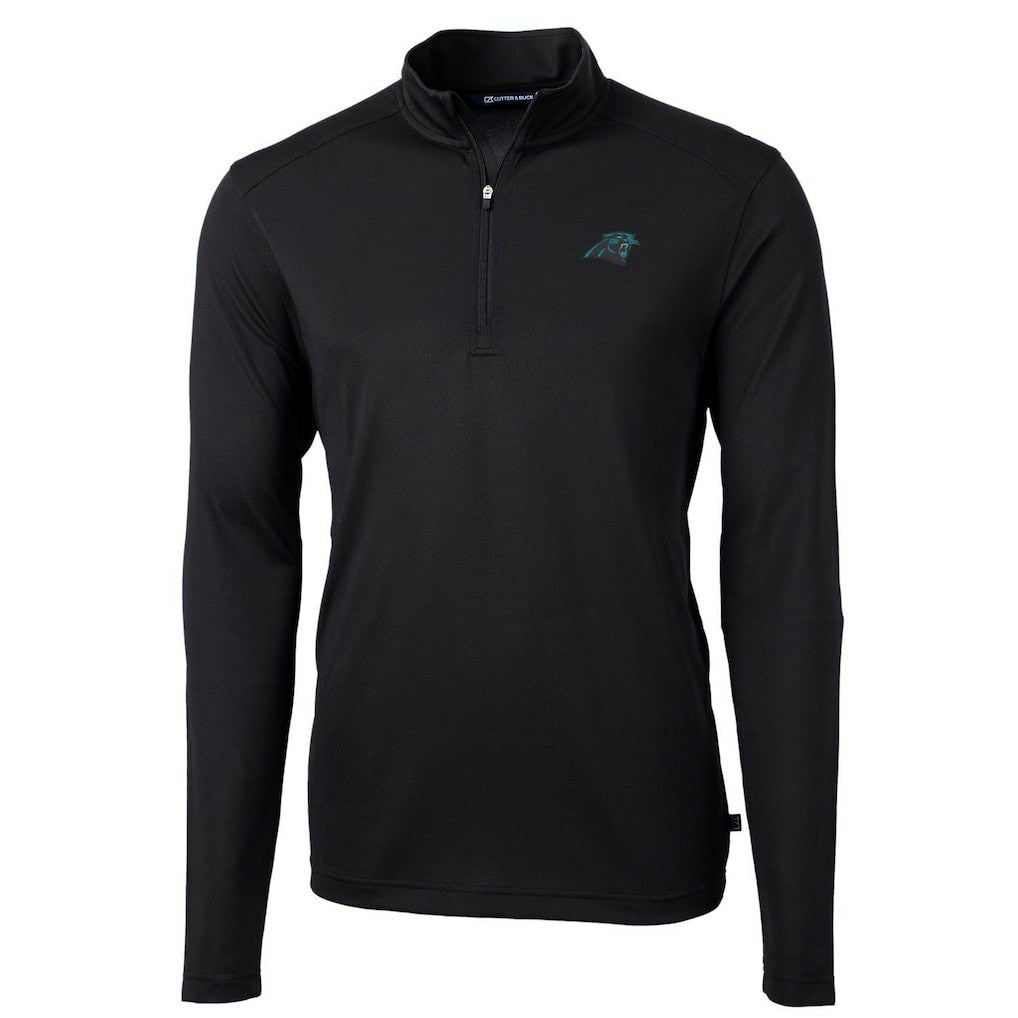 Carolina Panthers Cutter & Buck Virtue Eco Pique Recycled Quarter-Zip Pullover Jacket | NFL Outlet