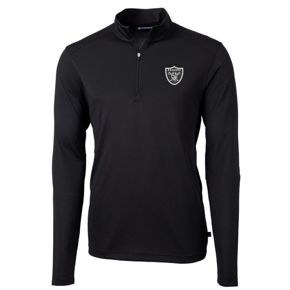Las Vegas Raiders Cutter & Buck Virtue Eco Pique Recycled Quarter-Zip Pullover Jacket | NFL New