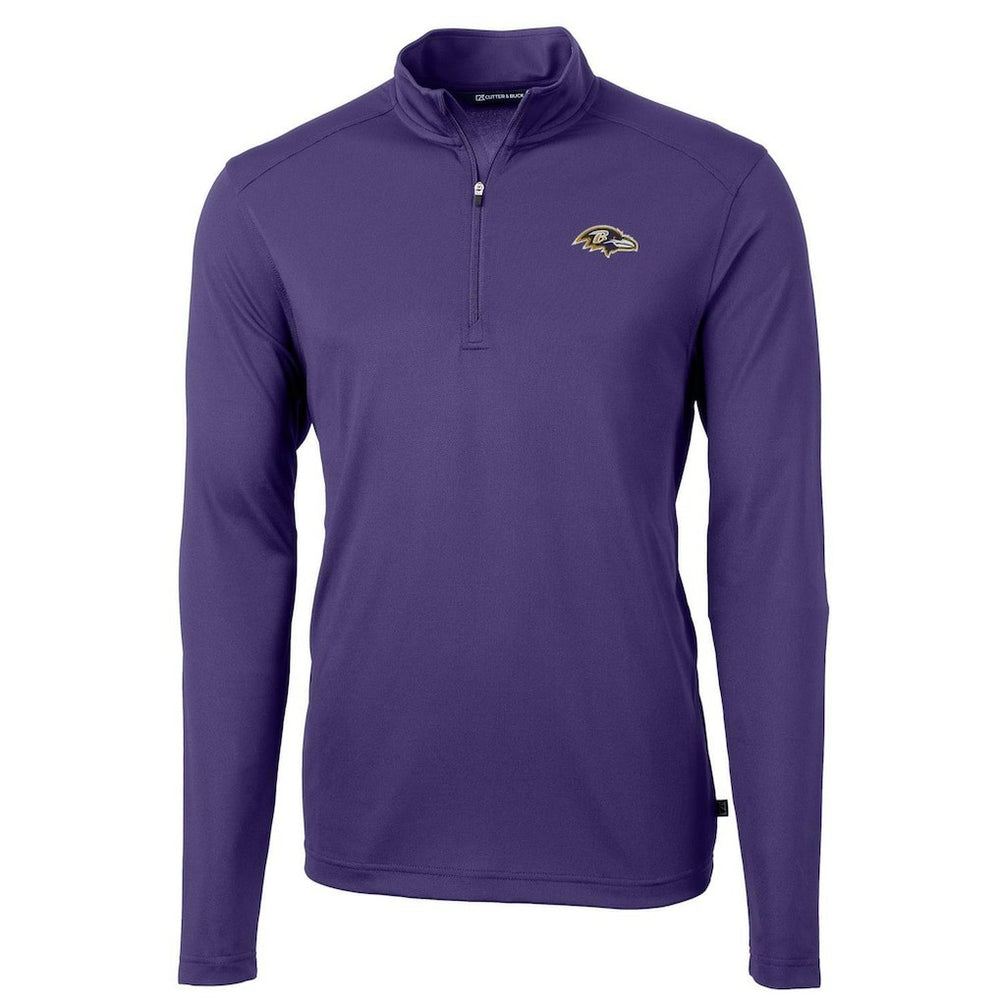 Baltimore Ravens Cutter & Buck Virtue Eco Pique Recycled Quarter-Zip Pullover Jacket | NFL On sale